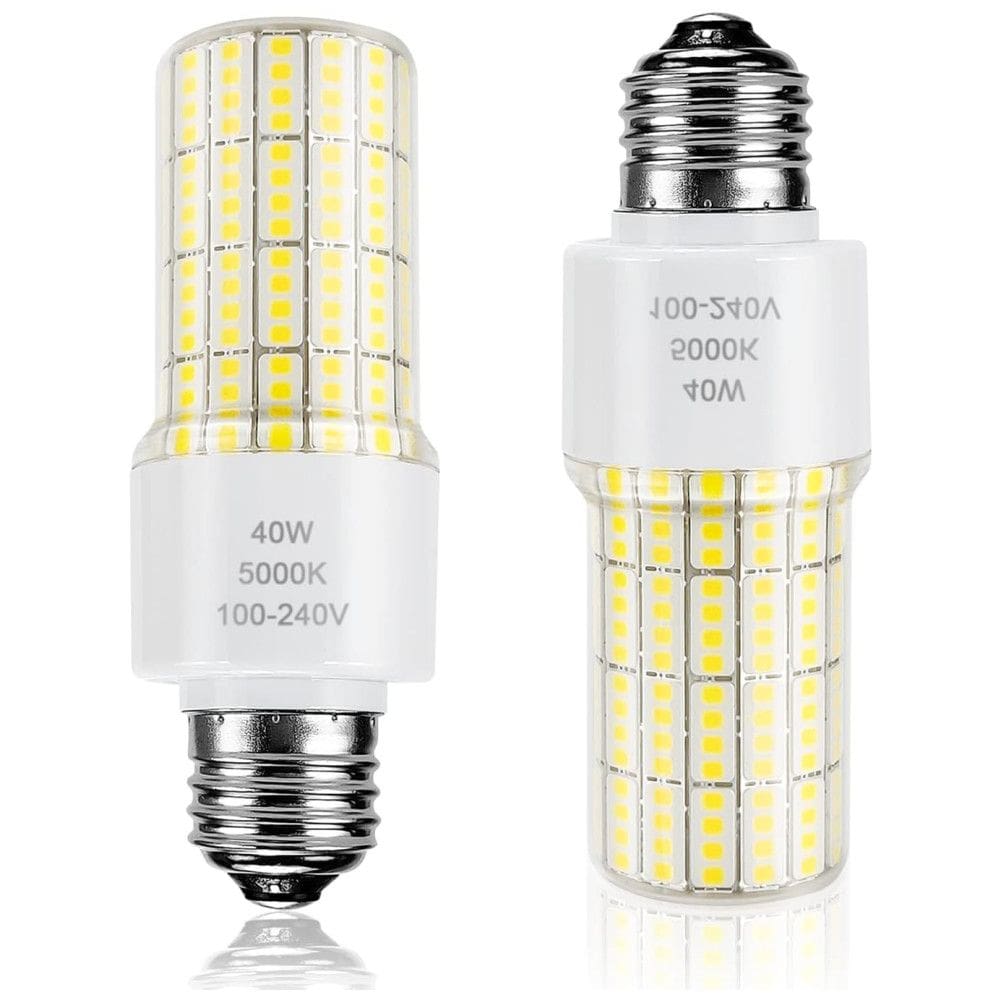 Lâmpada LED 300W 5000 Lumens 5000K Branca com Base E26, E27, 2 Unidades, ZP, Branco