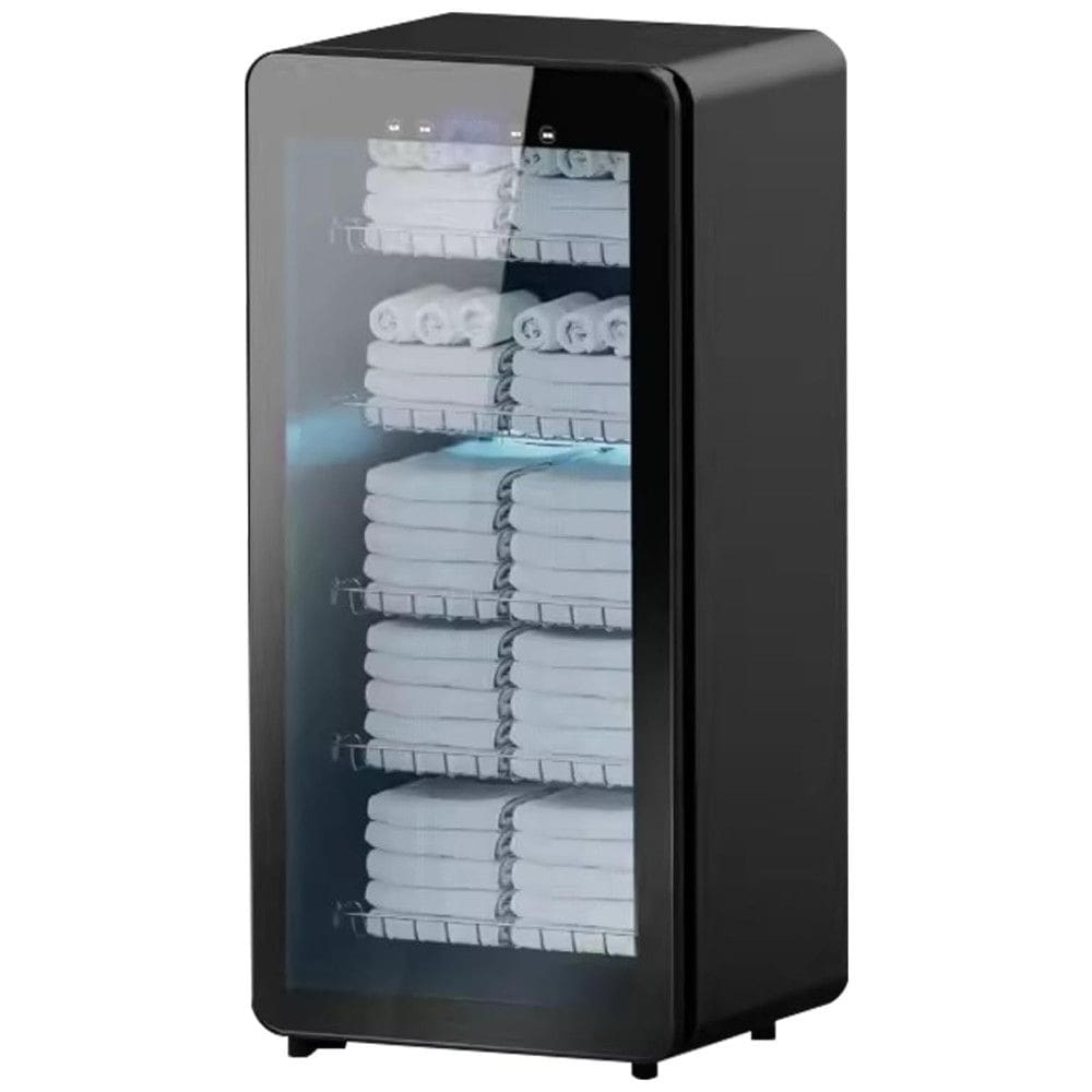 Aquecedor de Toalha Elétrico para Barbearia, SPA ou Salão de Beleza, com Display LED Elegante e Capacidade para 60 Toalhas de Rosto