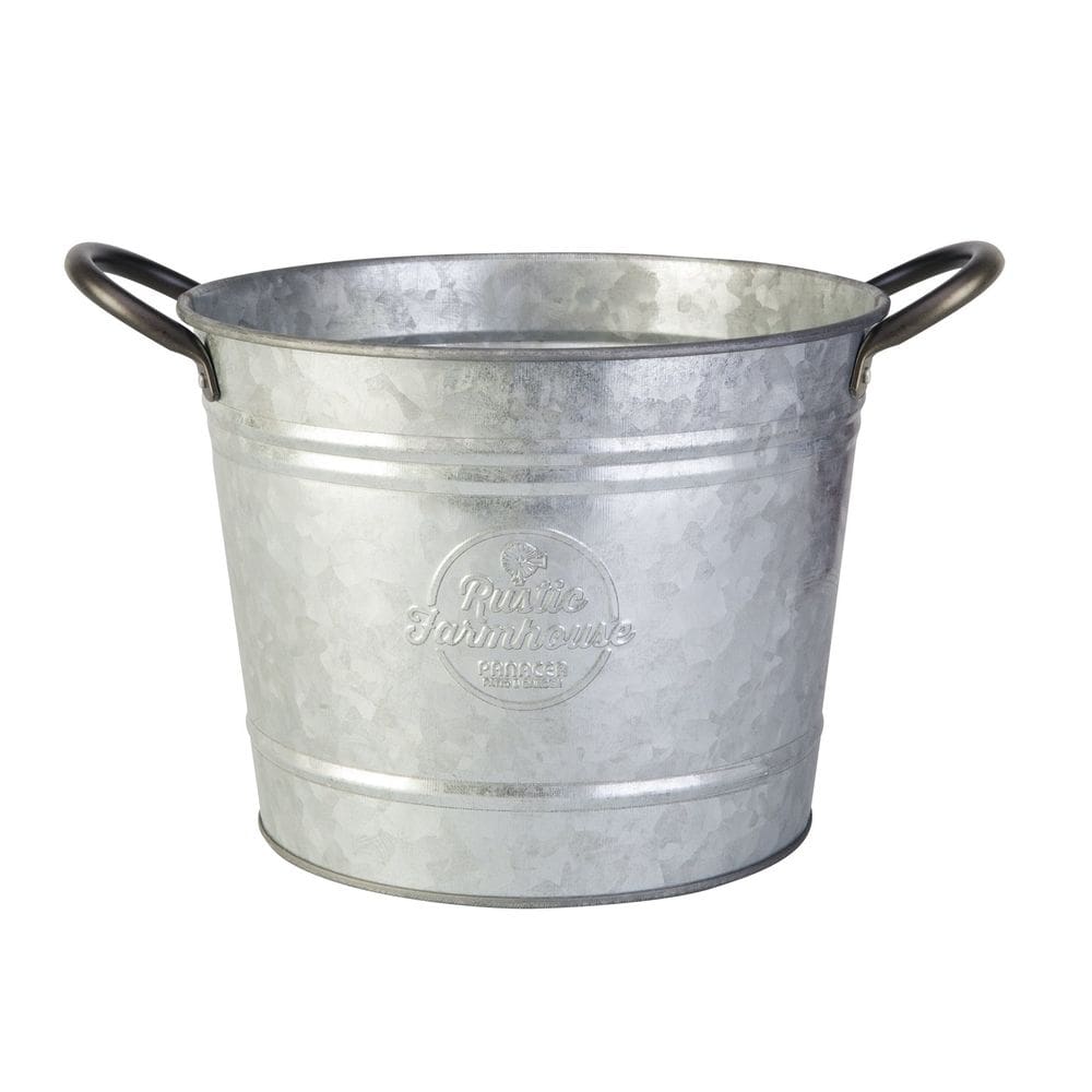 Banheira Planter Panacea 8” com acabamento galvanizado envelhecido