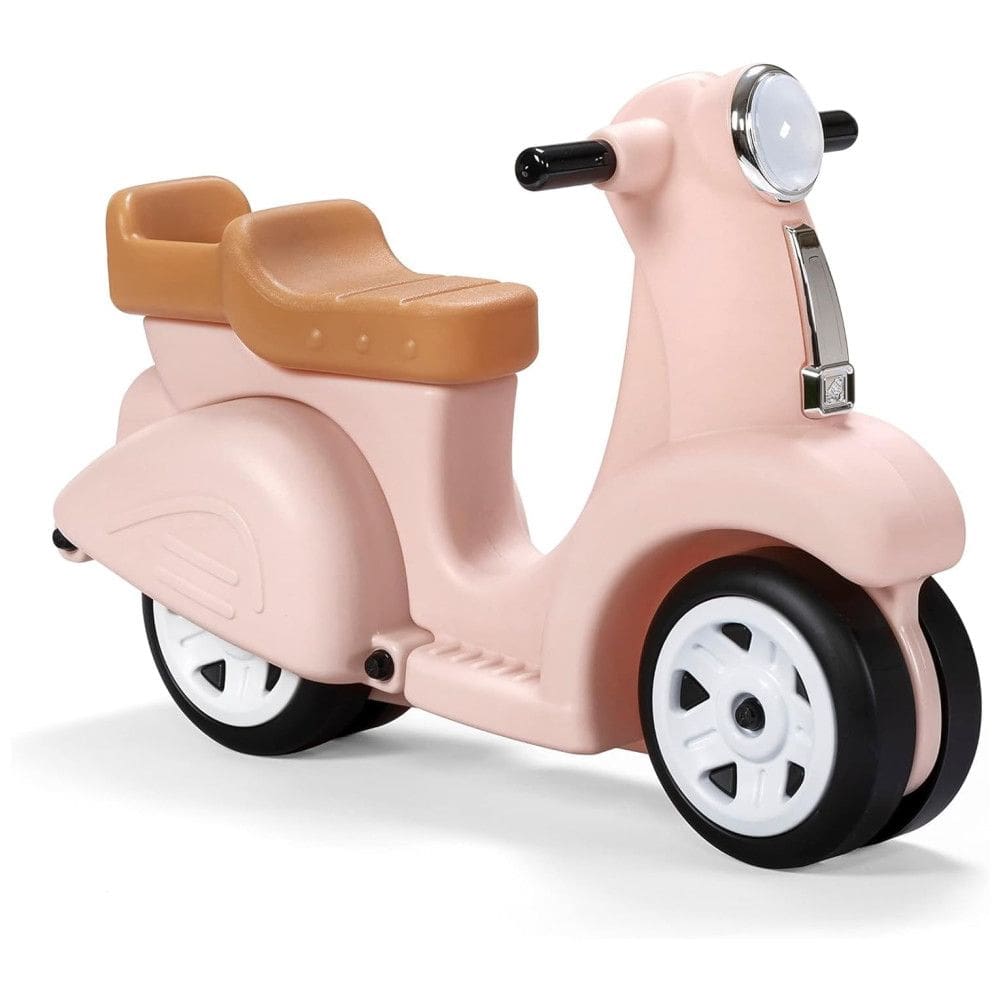 Moto Infantil Vintage de Empurrar, Desenvolve Equilíbrio com 4 Rodas, 1,5 a 4 Anos, Step2, Rosa
