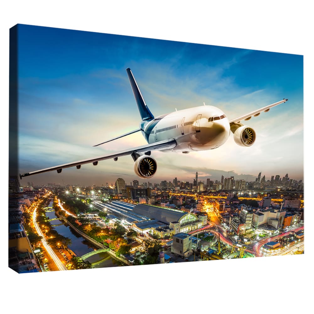 Quadro Decorativo Avião Decolando