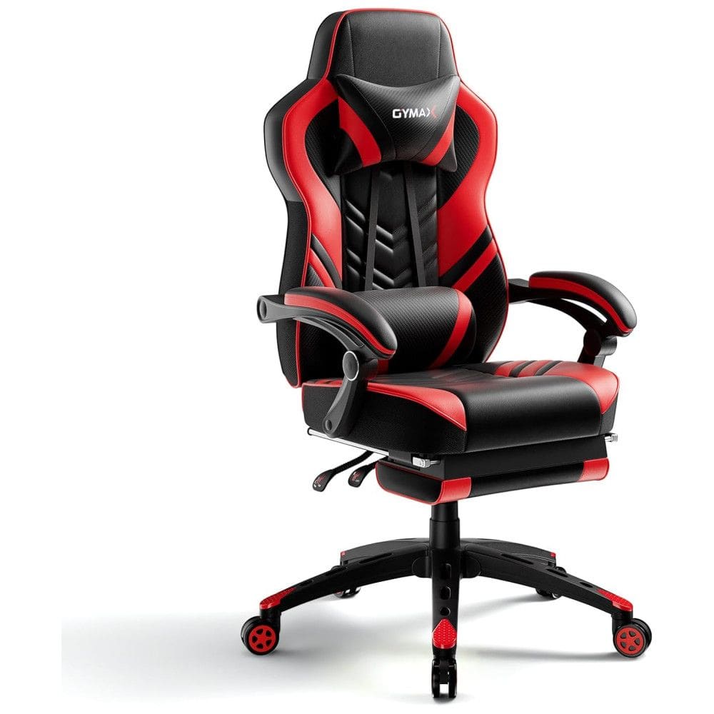 Cadeira Gamer Reclinável e Giratória com Apoio Lombar e Cabeça, e, POWERSTONE, Preto