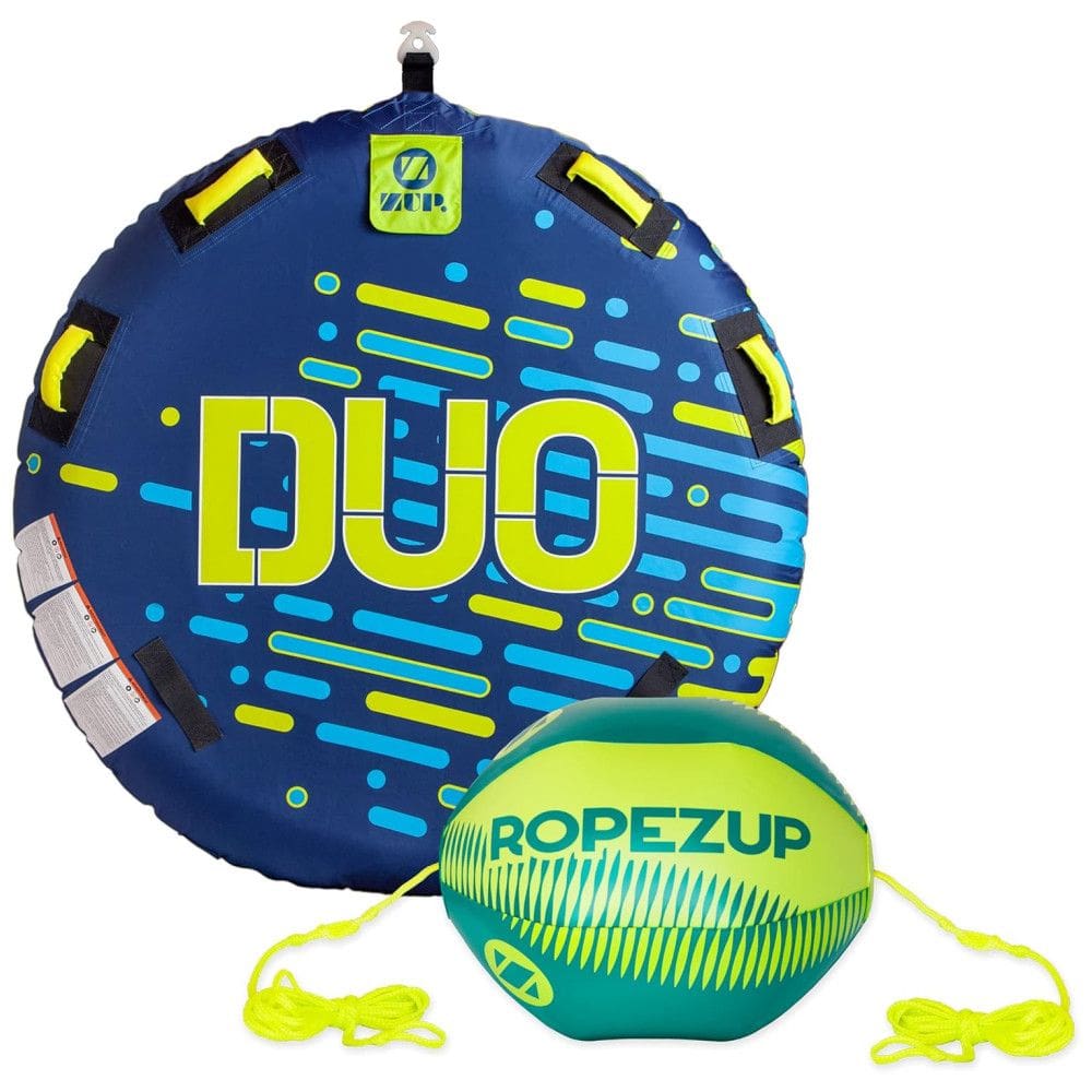 Boia Rebocável para 1 a 2 Pessoas com 4 Alças e Gancho de Reboque, ZUP Duo, Azul