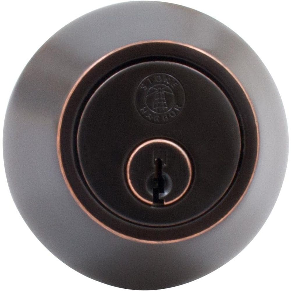 Cilindro duplo de bronze vintage Deadbolt Lock Stone Harbor