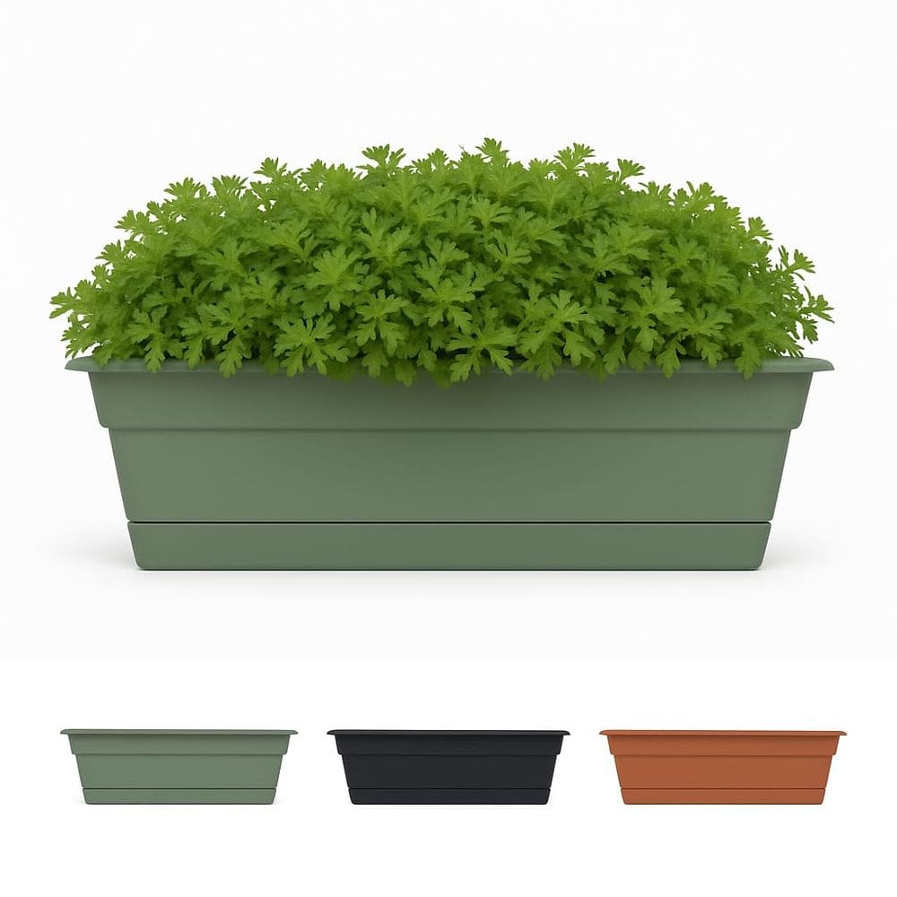 Planter Bloem Dura Cotta 61 cm de resina com bandeja de pires