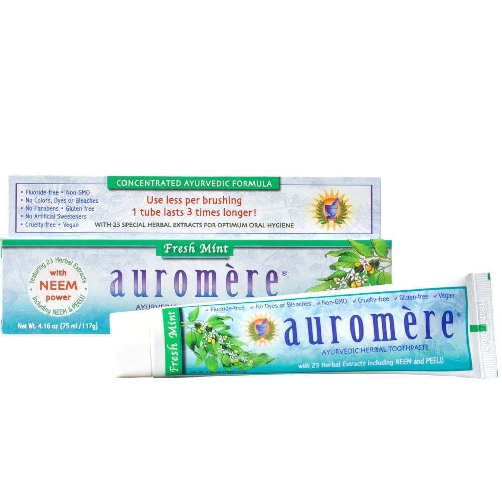 Pasta de dentes Auromere Ayurvedic Herbal Fresh Mint 125 ml, 1 pacote