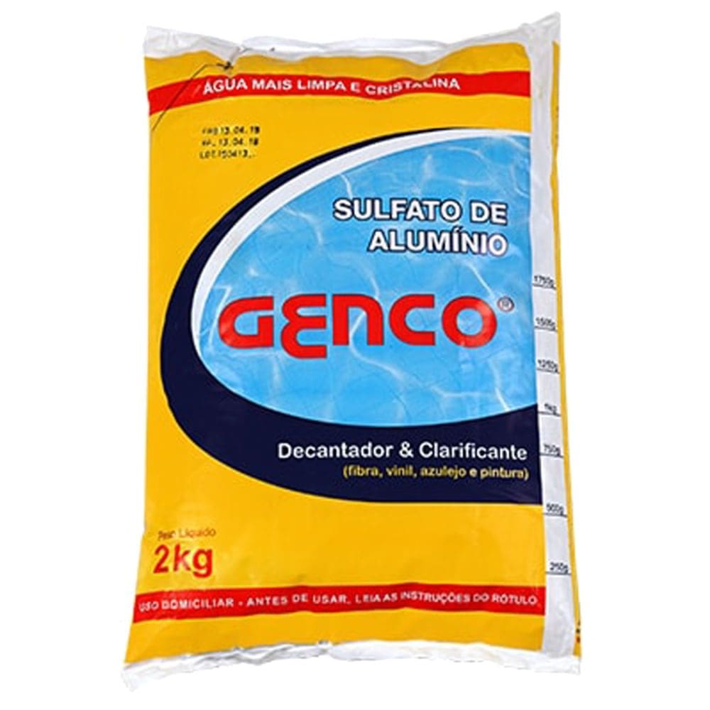 Sulfato de Alumínio com Decantador e Clarificador 2 Kilos - 455316 - GENCO