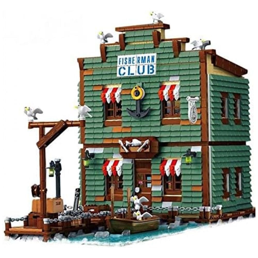 Kit de Construção e Harbourtown Fishing com 3265 Peças para 14 Anos ou mais, GENERAL JIMS Harbortown Fishermans Club, Verde