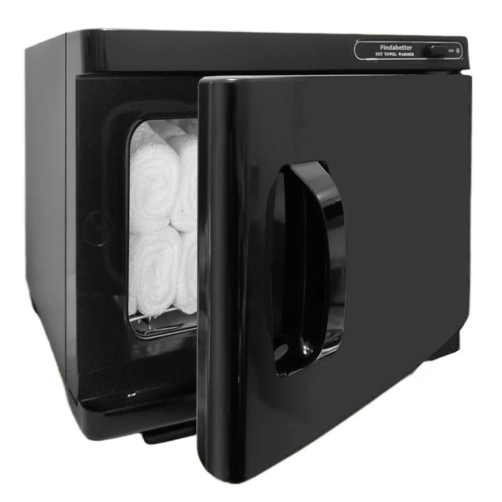 Aquecedor de Toalhas Profissional Capacidade 8L para Spa, Salões e Hotéis, 110V 200W, Findabetter, Preto