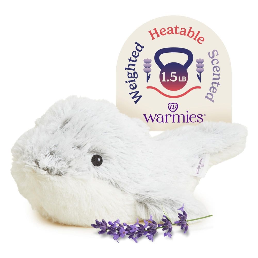 Brinquedo macio Warmies Heated Weighted Dolphin de 33 cm