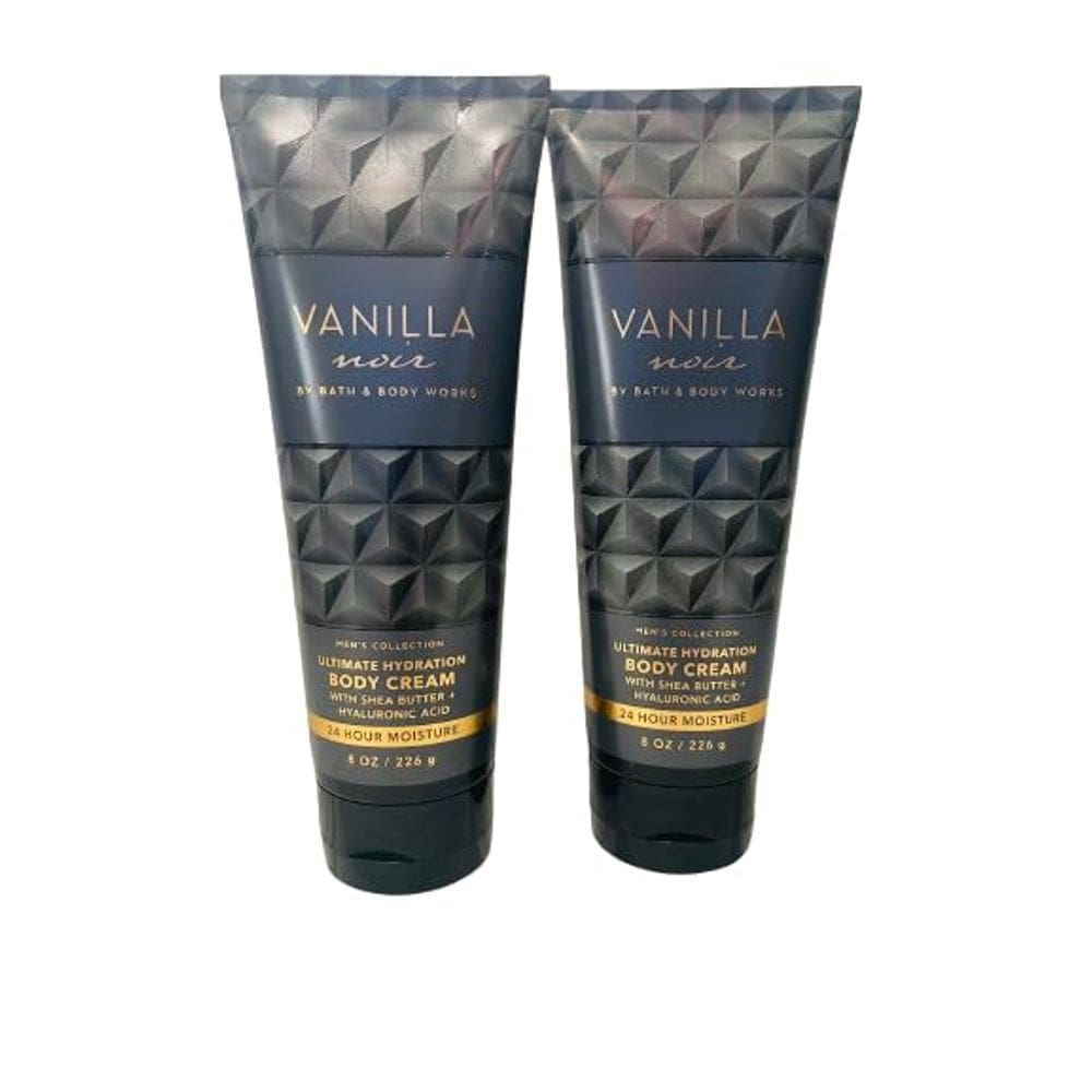 Creme corporal Bath & Body Works Vanilla Noir 240 ml, pacote com 2