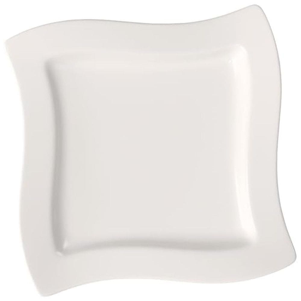 Prato para Salada de 24 cm, Mais Elegância em Sua Mesa com Formato Quadrado e Material de Porcelana Premium, Villeroy Boch, Branco