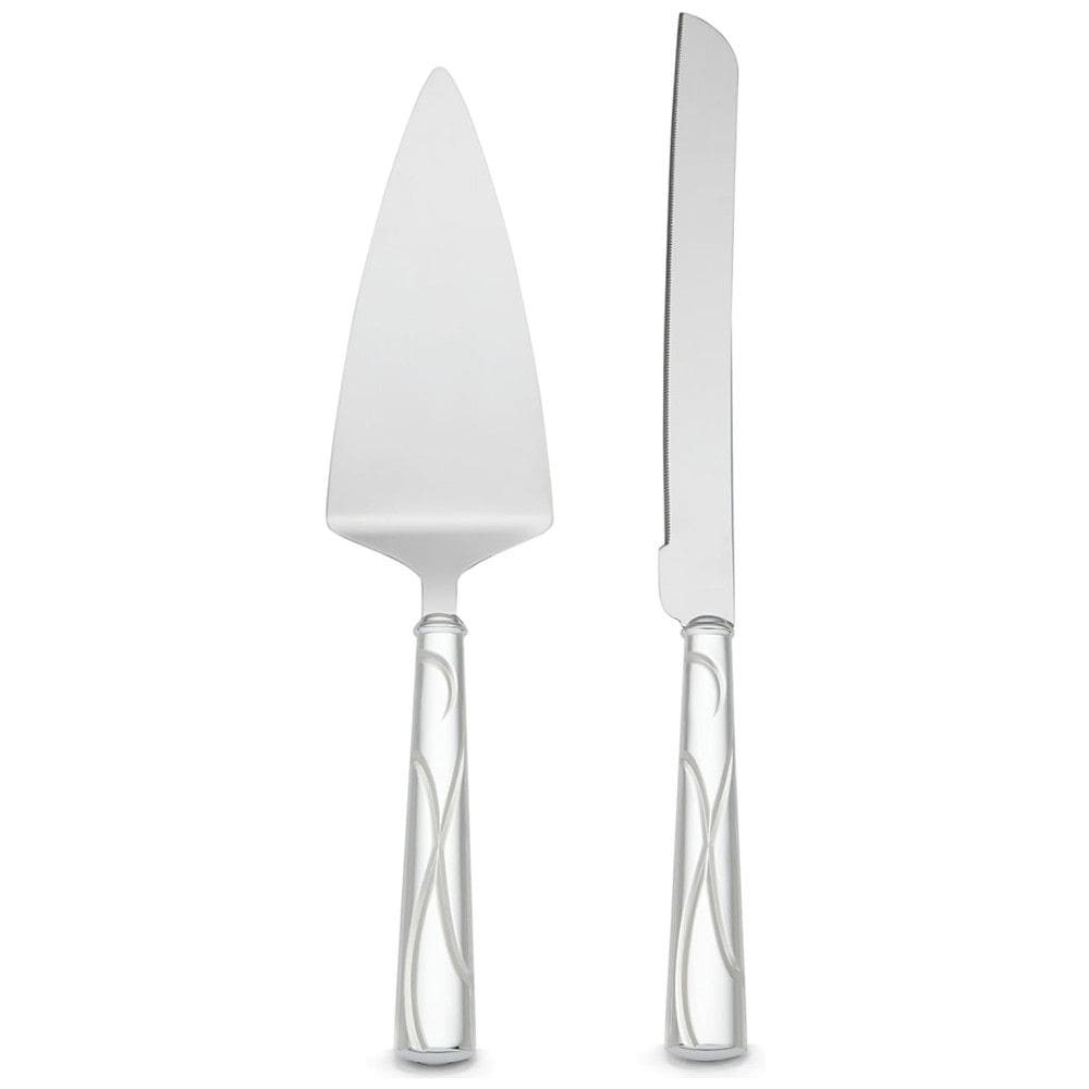 Conjunto de Faca e Espátula de Bolo, Charme e Elegância para Sua Casa com 2 Peças e Material de Aço Inoxidável, Lenox 837359, Prata