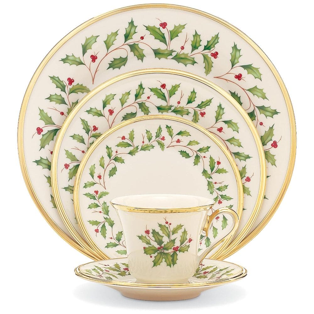 Aparelho de Jantar Natal com 5 Peças, Formato Redondo e Material de Porcelana, LENOX 146590600, Colorido