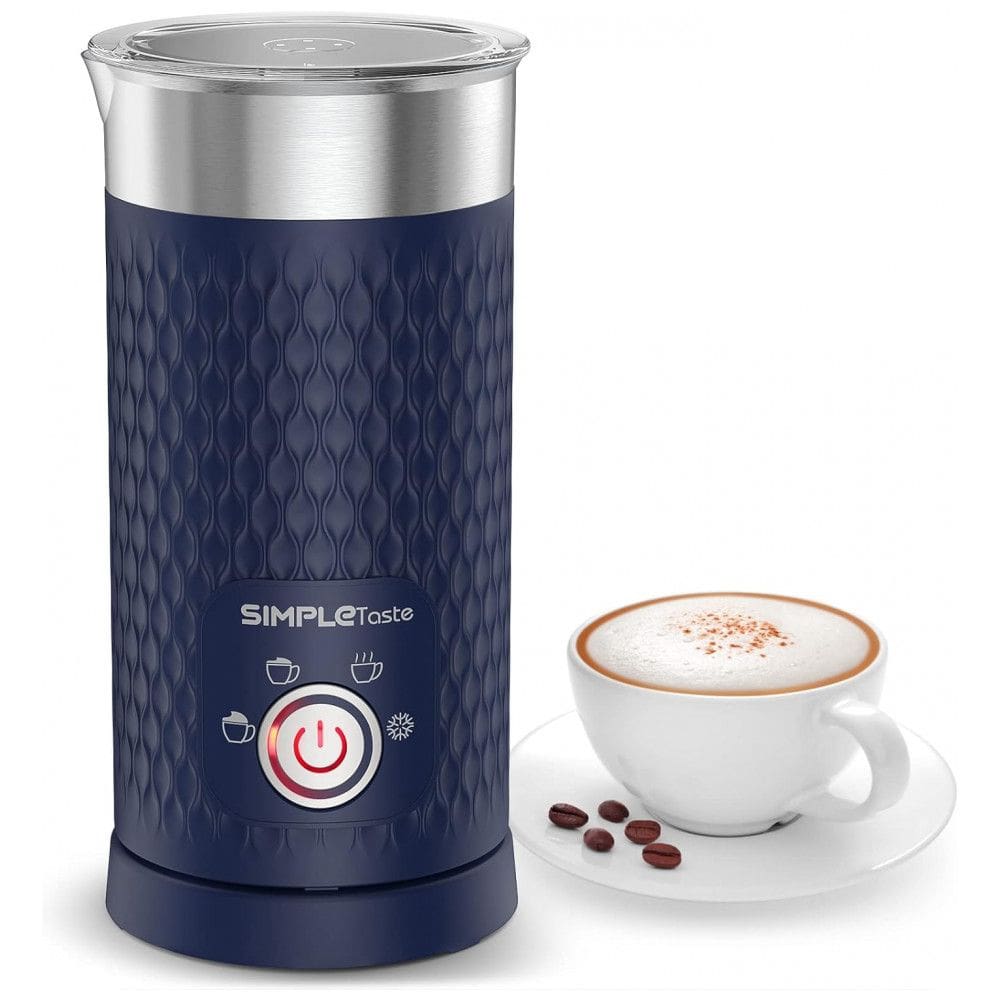 Espumador de Leite Elétrico 300 mL 4 em 1 com Modo Automático, 110V, SIMPLETASTE, Azul