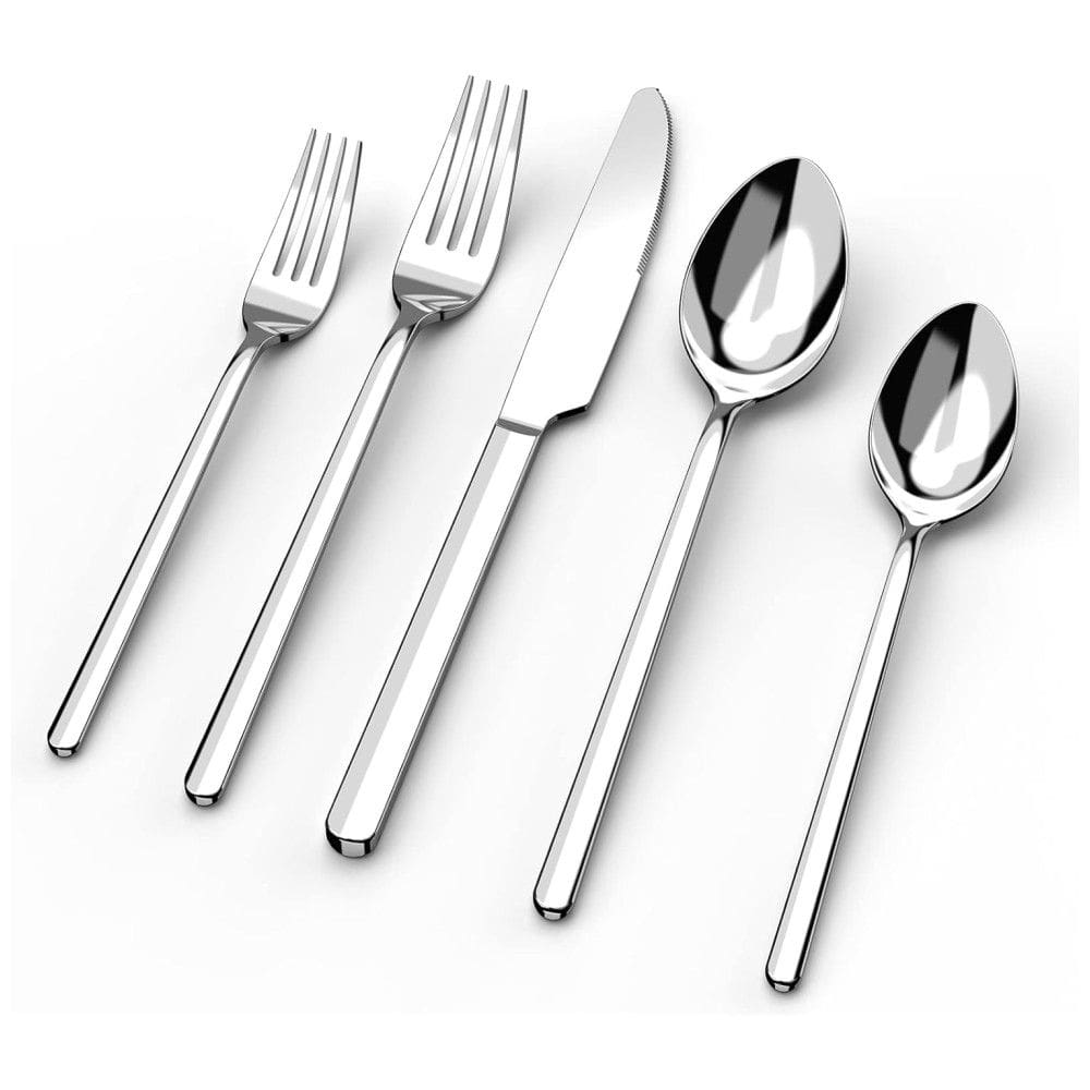 Jogo de Talheres KINGSTONE, 20 Peças em Inox 18/10 p/ 4 Pessoas - Acabamento Brilhante - Resistente à Ferrugem - Pode ir na Máquina -