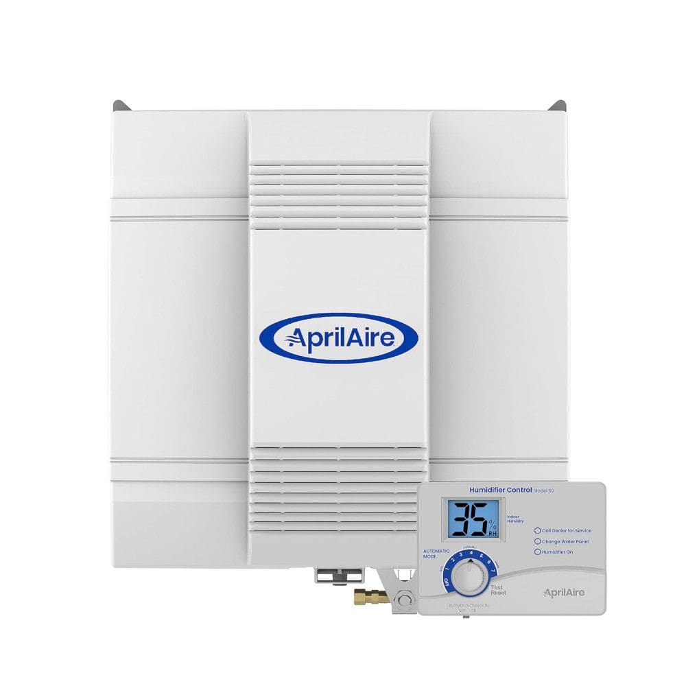 Aprilaire 700 Umidificador, Evaporador Elétrico, embutido, 68 L, alcance de 4.200 m, automático, branco