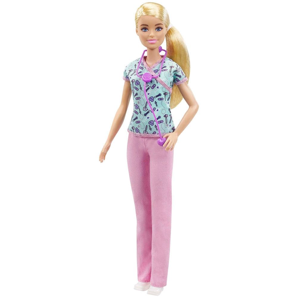 Boneca Fashion Barbie Careers Enfermeira com estetoscópio 30,40 cm