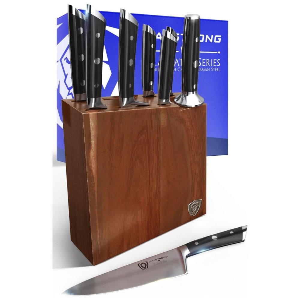 Conjunto de Facas Série Gladiator, Aço Inoxidável, 8 Peças, DALSTRONG GS 8pc Block, Preto
