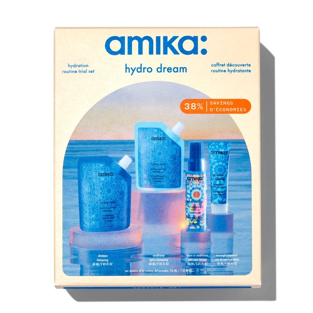 Conjunto de cuidados com o cabelo Amika Hydro Dream Hair Routine Trial Set