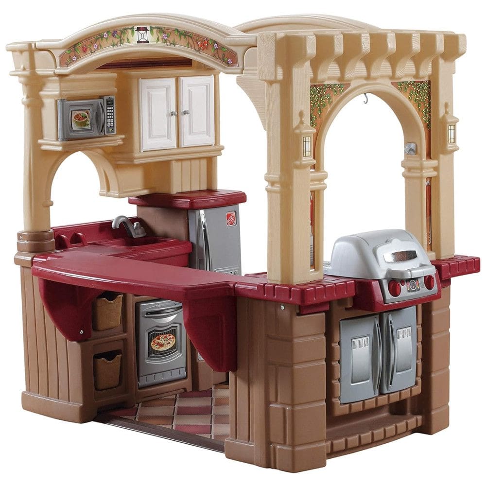 Cozinha de Brinquedo Realista com 103 Peças para Crianças de 3 Anos ou Mais, Step2, Marrom