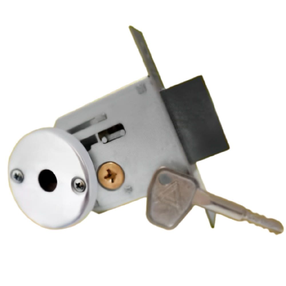 Trava de Segurança Simples Redonda Inox Polido em Blister F2000 - 025526 - ALIANÇA