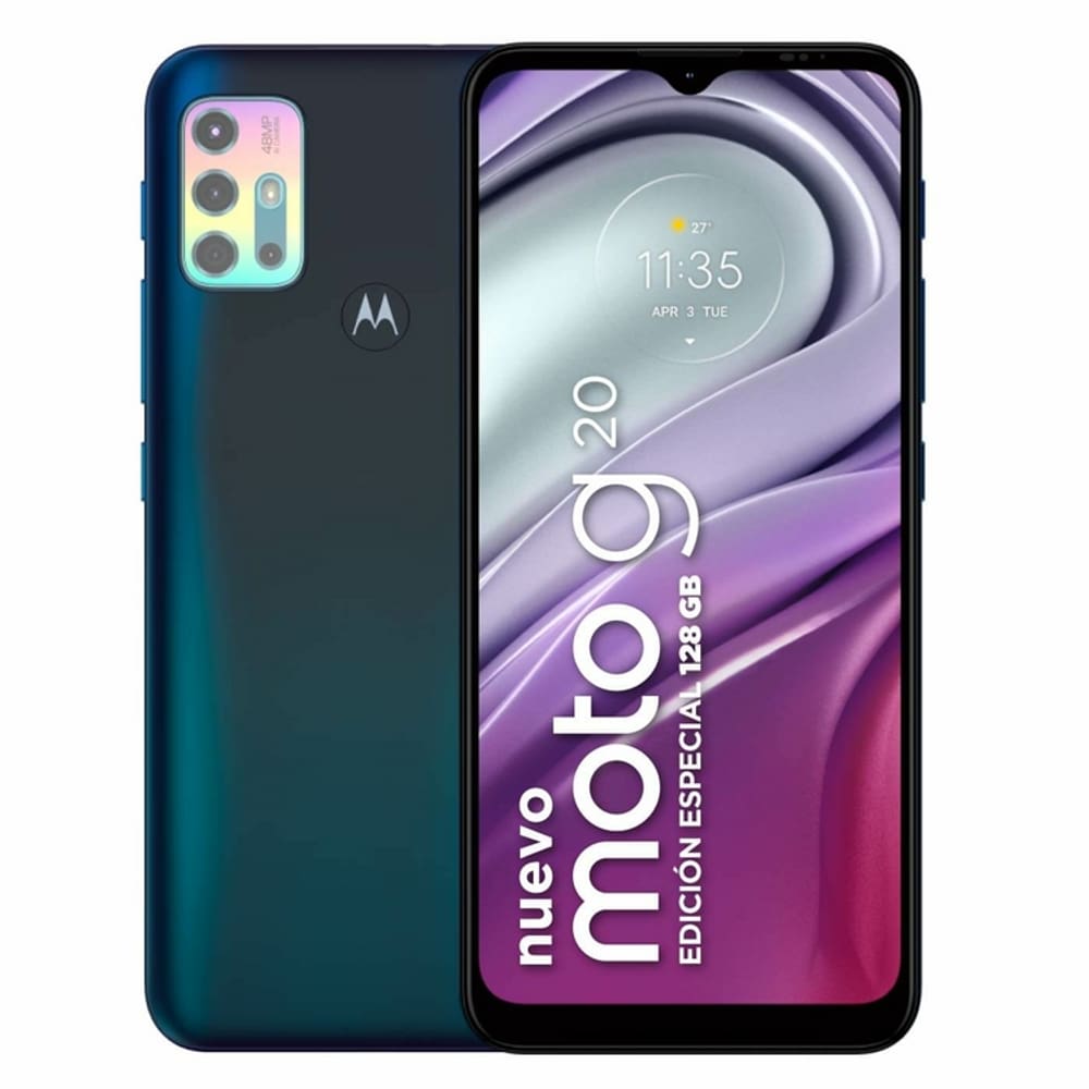 Smartphone Motorola Moto G20 128GB 4G RAM 4GB Tela 6,5” Câm.Quadrupla+Câm Selfie 13MP