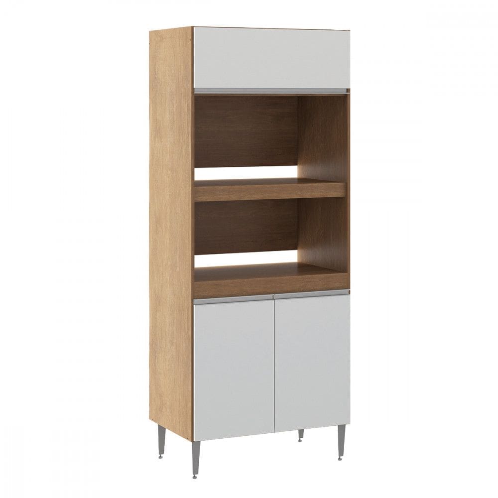 Torre Quente Armário de Cozinha para Fornos 80x202cm Branco 0453