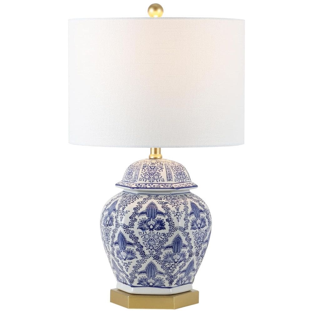 Abajur Luminária de Mesa em Cerâmica, Estilo Clássica Tradicional com 63 cm de Altura para Quarto, Sala de Estar e Escritório, 110V 100W