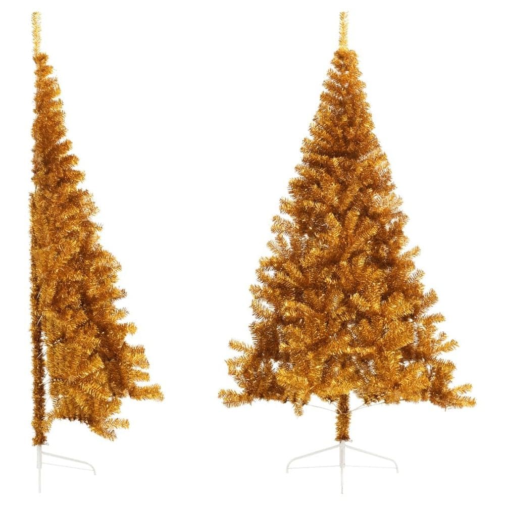 Árvore de Natal vidaXL Artificial Half Gold 210 cm com suporte