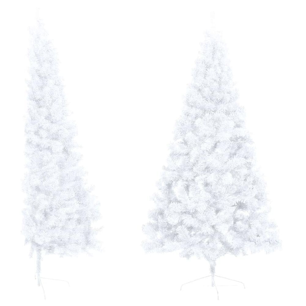 Árvore de Natal vidaXL Artificial Meia PVC branco de 5 pés com suporte