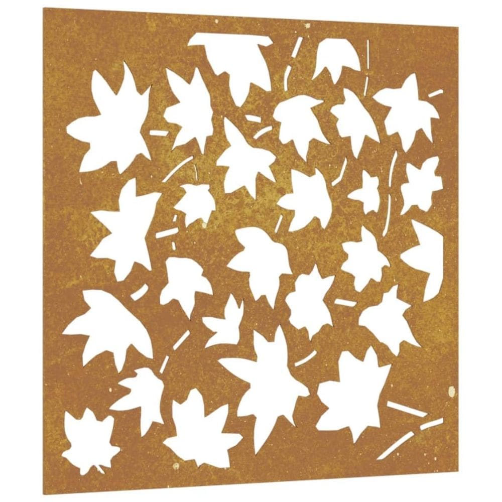 Decoração de parede ao ar livre vidaXL Corten Steel Maple Leaf 55x55cm