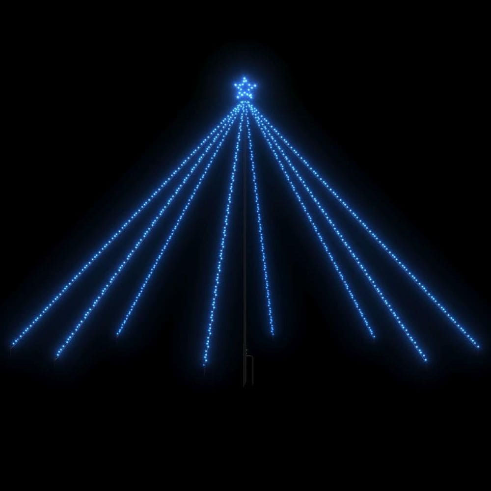 Luzes de árvore de Natal vidaXL Blue 12 pés com 576 LEDs e 8 efeitos