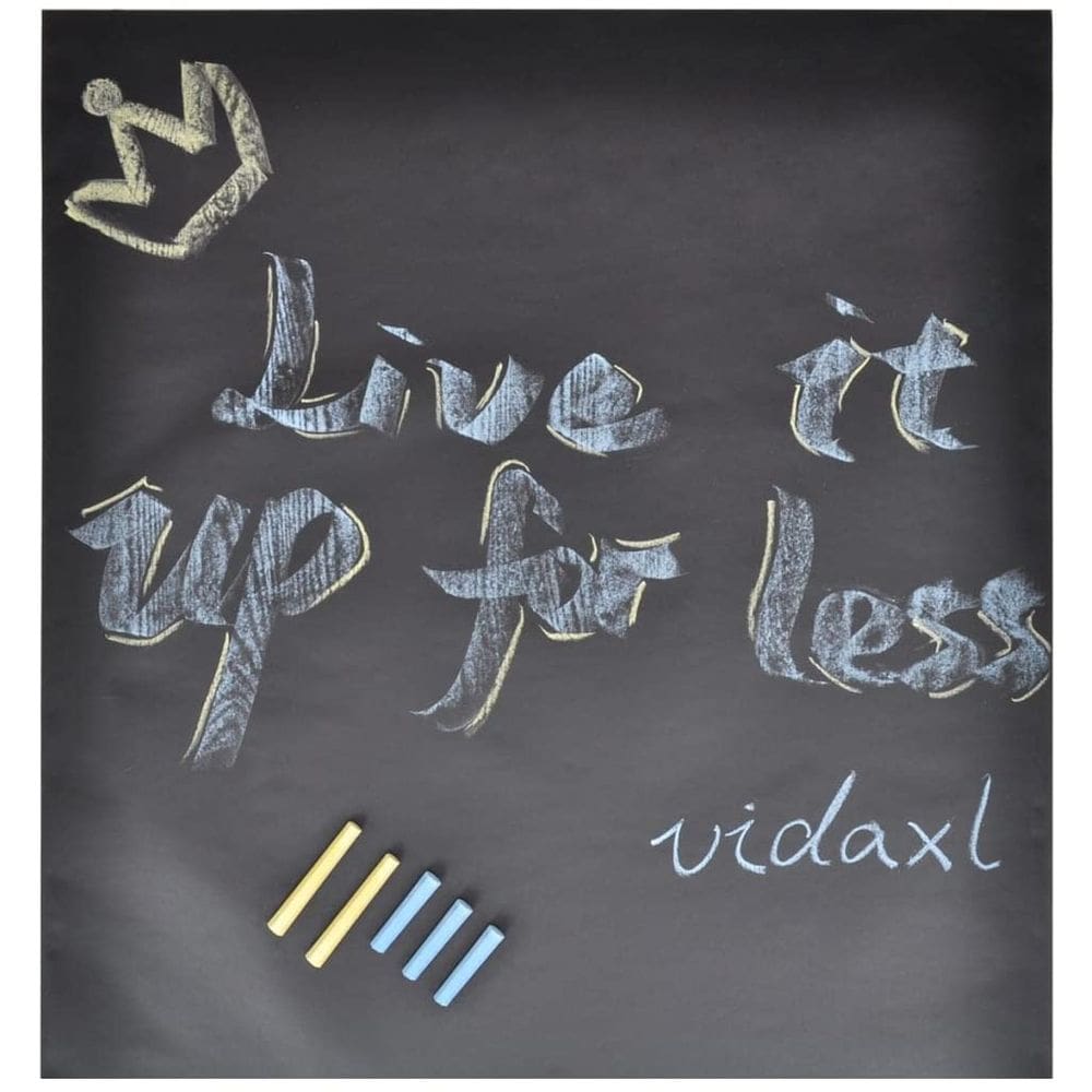 Adesivo de parede vidaXL Black Blackboard autoadesivo com giz