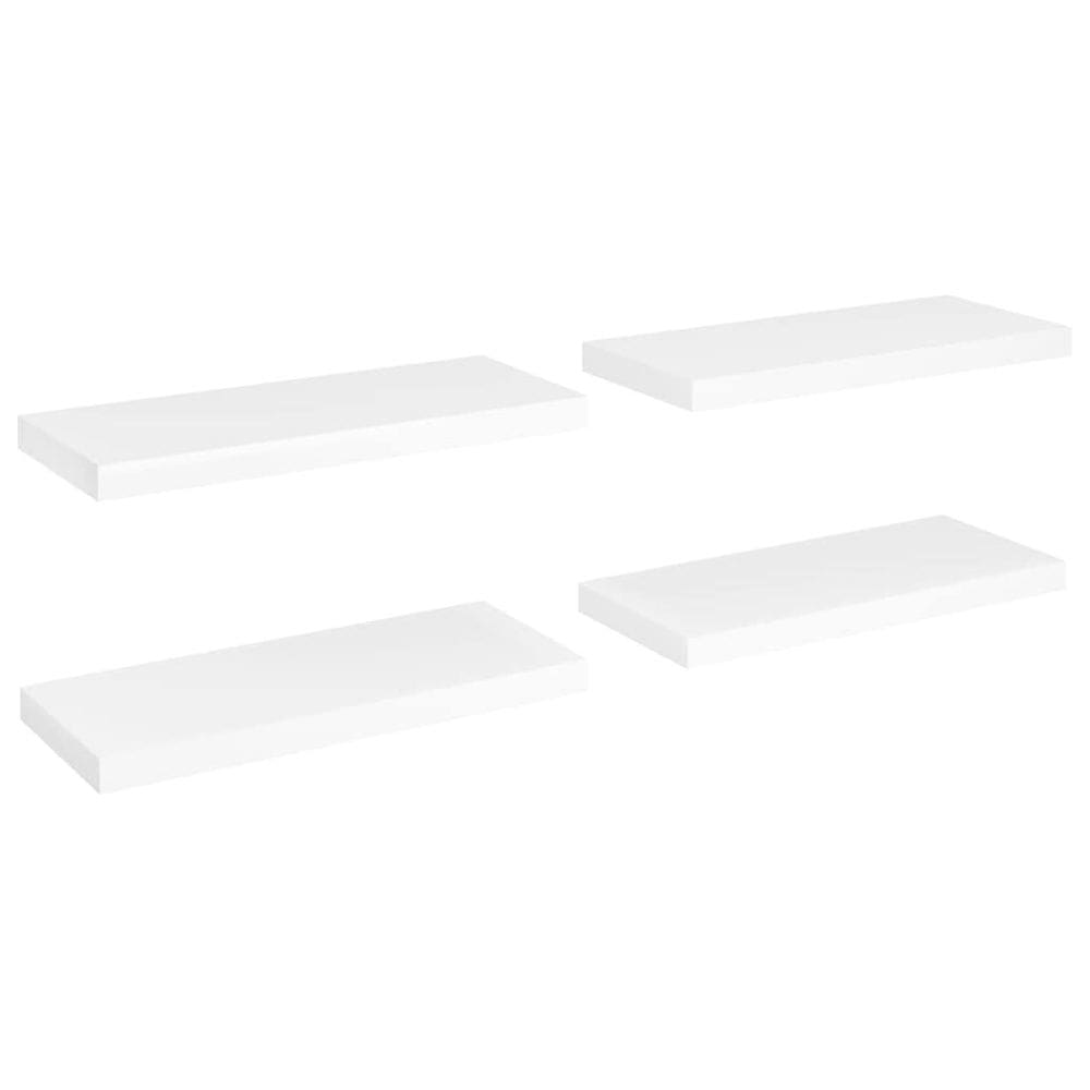 Prateleiras de parede flutuantes vidaXL Modern White Honeycomb MDF 4 unidades