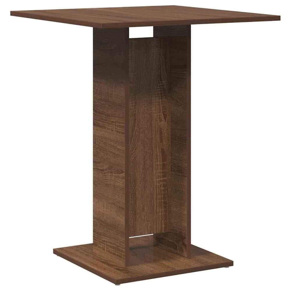 Mesa de bistrô VidaXL Brown Oak, madeira de engenharia durável, 60x60x75cm