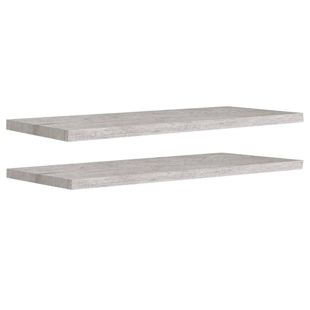 Prateleiras de parede flutuantes vidaXL Concrete Grey, conjunto de 2