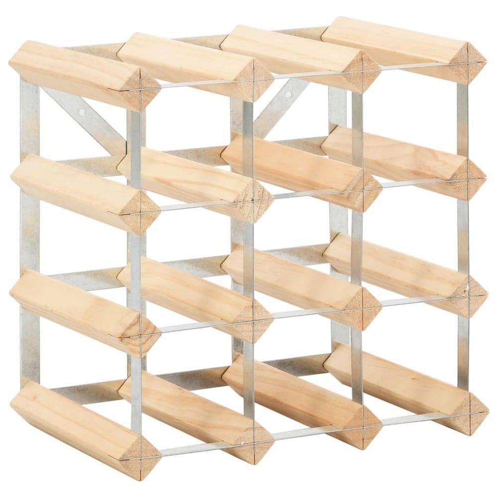 Prateleira de vinho vidaXL Solid Pinewood Durable para armazenamento de 12 garrafas