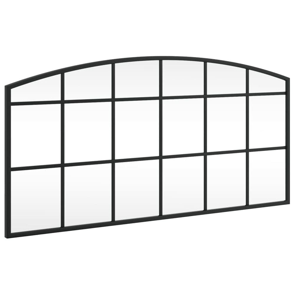 Espelho de parede vidaXL Iron Arch 80x40cm Moldura preta montada na parede