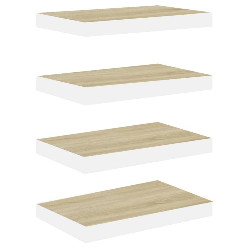 Prateleiras de parede flutuantes vidaXL Honeycomb MDF Metal 50x23x4cm