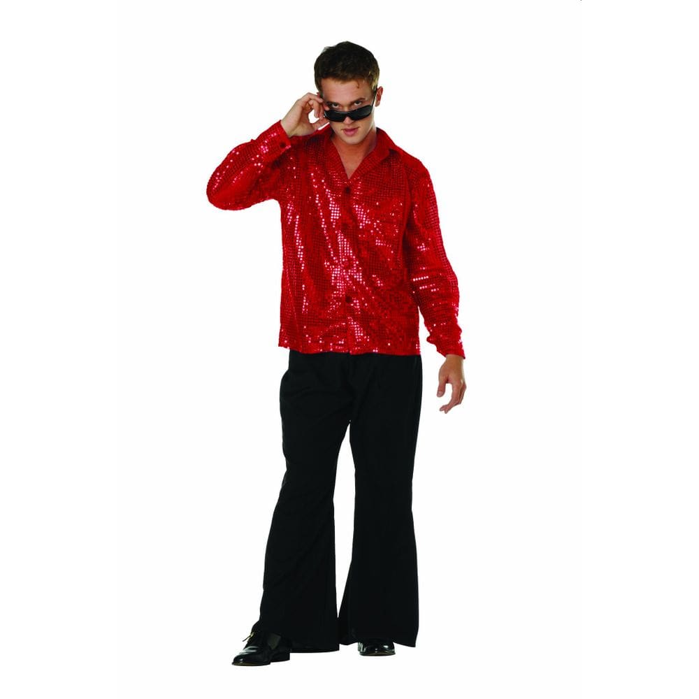 Camisa Disco Inferno RG Costume vermelha pequena 32-34