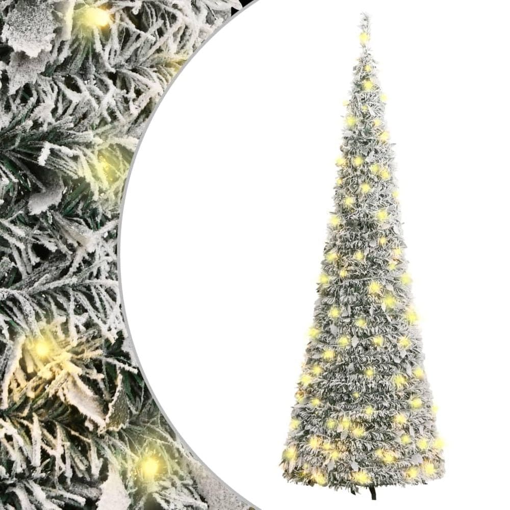 Árvore de Natal artificial vidaXL em PVC realista com neve flocada