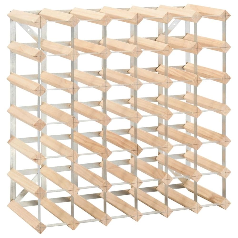 Prateleira de vinhos vidaXL Modern Wooden para armazenamento de 42 garrafas Pinewood