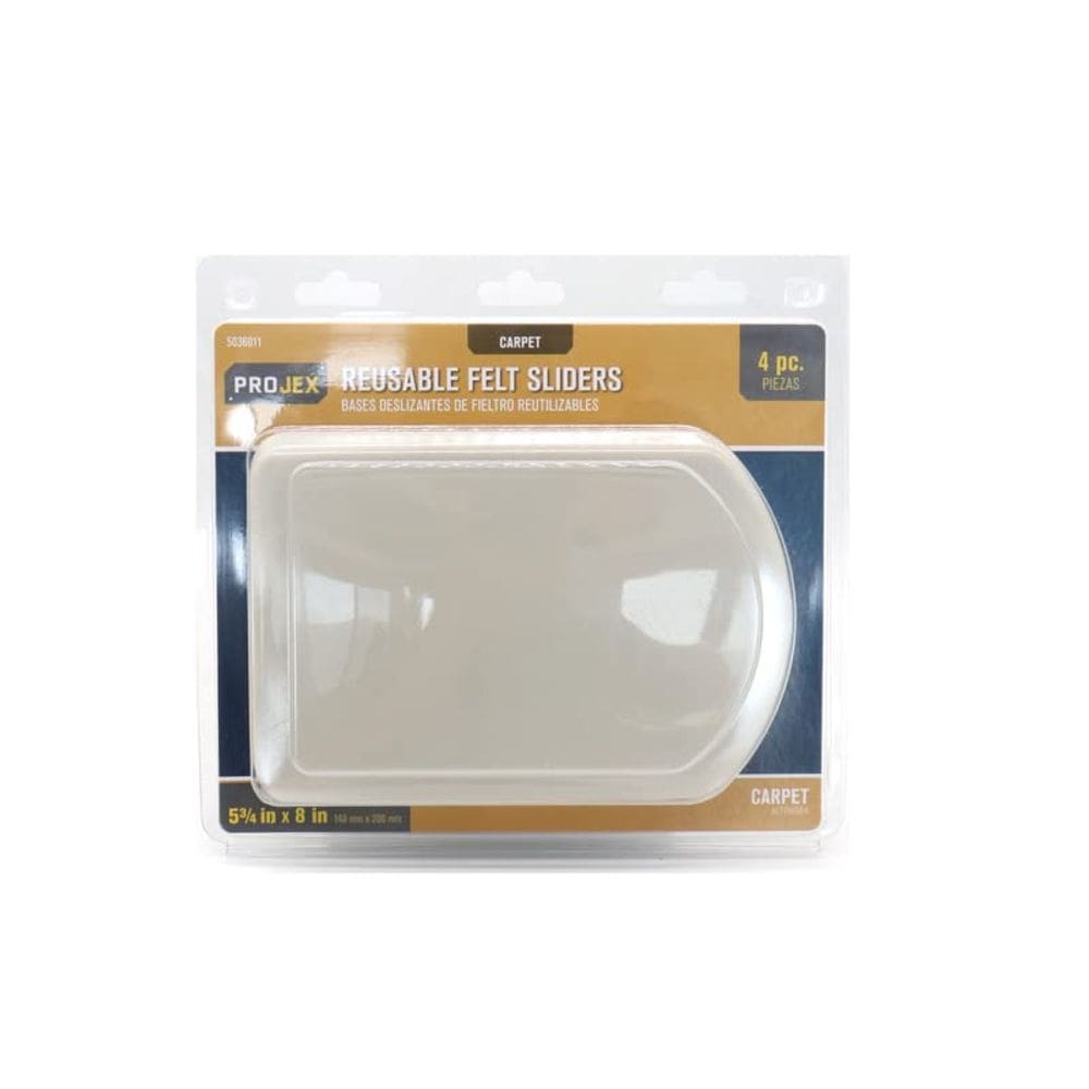 Cadeira Glide PROJEX de 1 polegada de plástico adesivo branco, pacote com 4