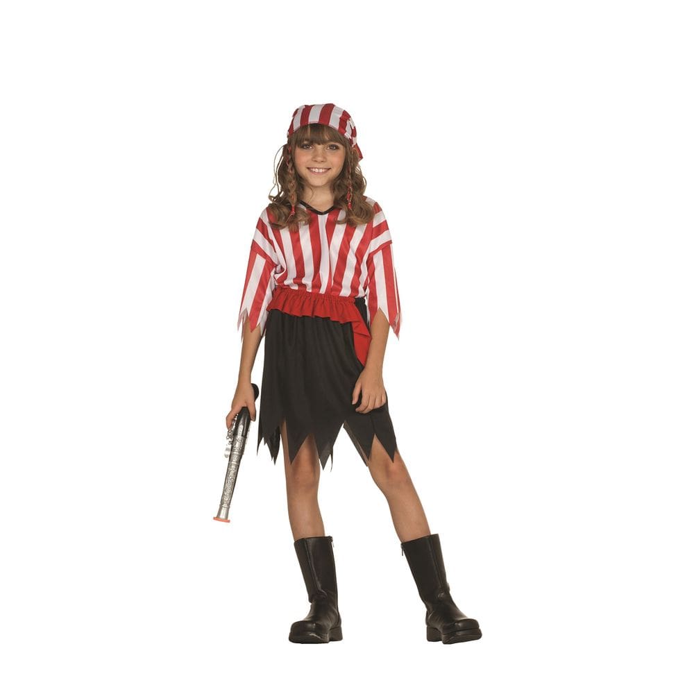 Fantasia RG Costume Pirate Girl Child, tamanho pequeno 4-6