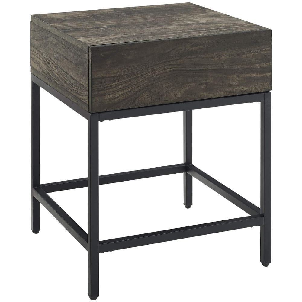 Mesa lateral Crosley Furniture Jacobsen com gaveta Brown Ash