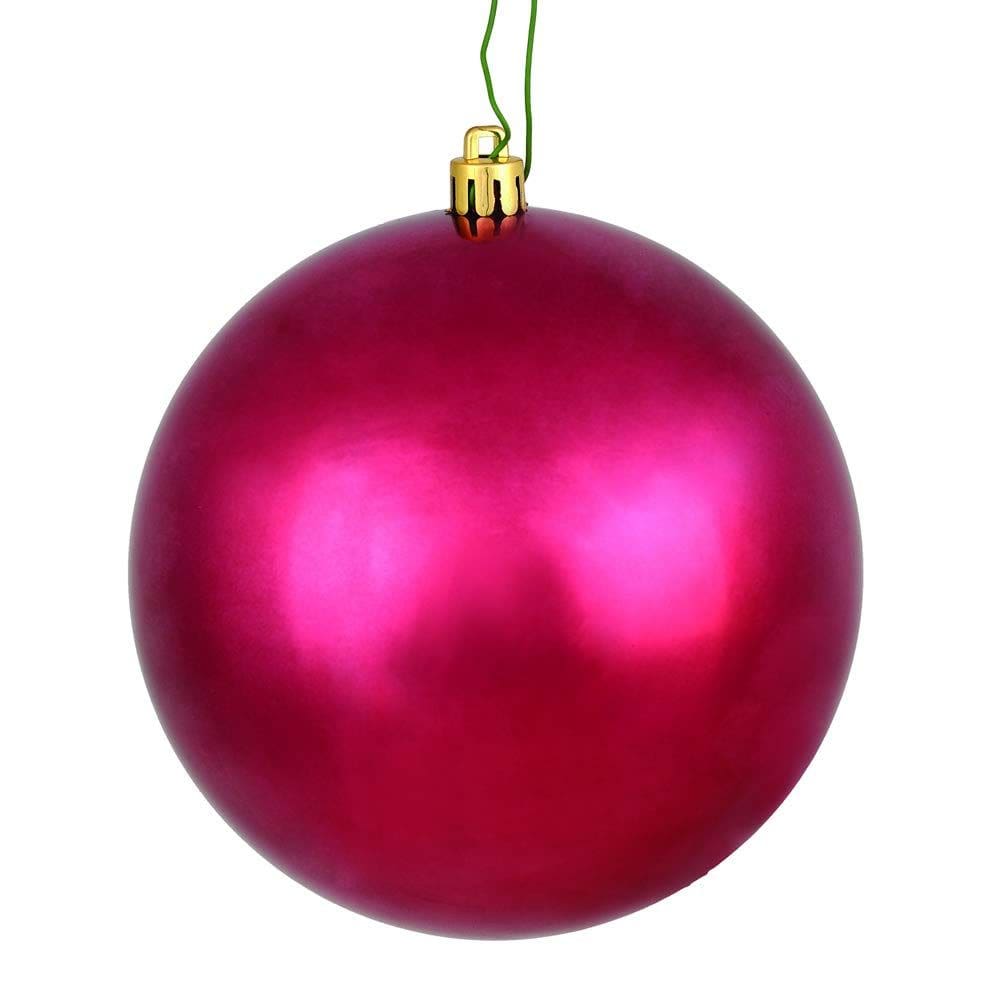 Bola de enfeite de Natal Vickerman, 6 cm, Berry Red Shiny, pacote com 24