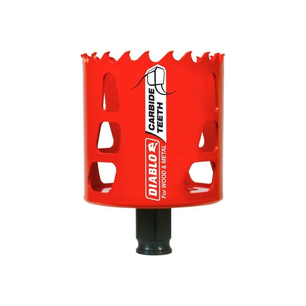 Serra de furo Diablo DHS2500CT 6,4 cm, dentes de carboneto, madeira, metal