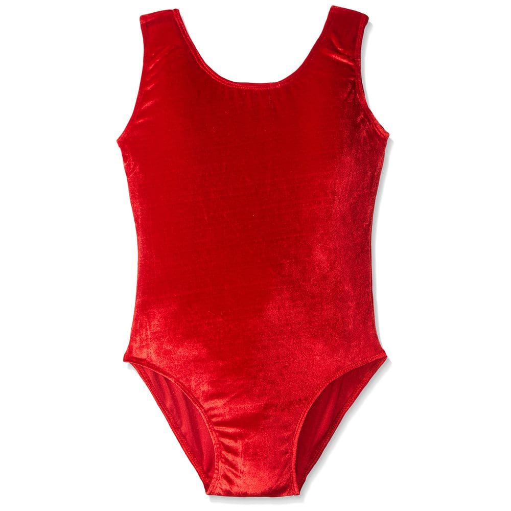 Collant RG Costume Girls Velvet Red Large 10-12