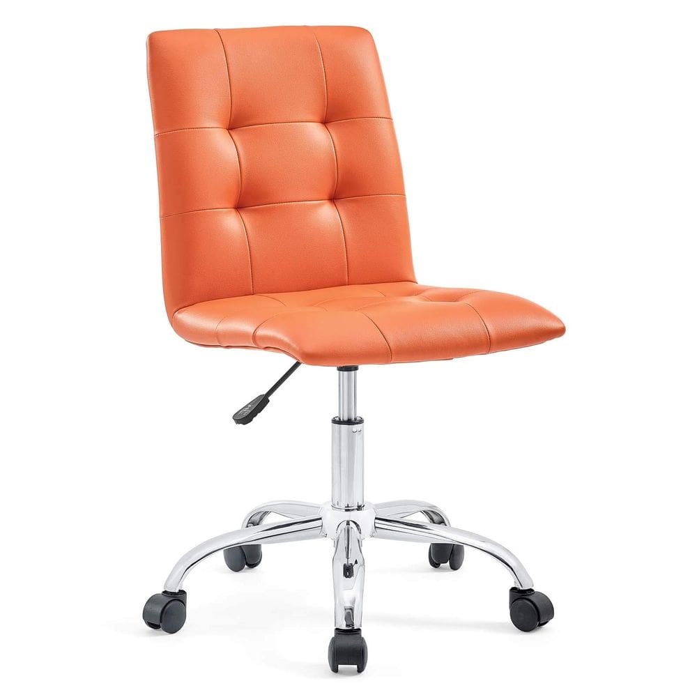 Cadeira de escritório Modway Prim Orange sem braços giratória com encosto médio